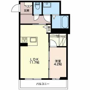 ベレオ西長野【2階】の間取り