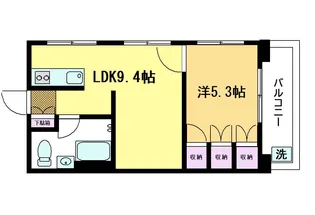 白金武蔵野コーポラス【3階】の間取り