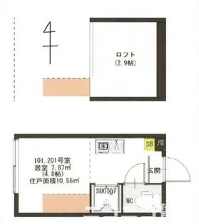 イオ椎名町【1階】の間取り