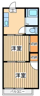 第1西山ハイツ【1階】の間取り