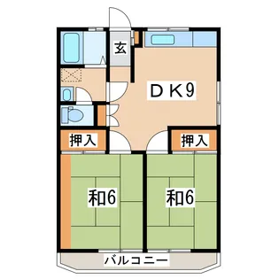 アサカシャインコーポ【2階】の間取り