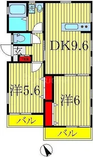 あびこフローリッシュ【2階】の間取り