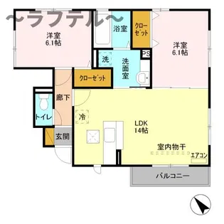 グラウクス B【2階】の間取り