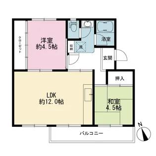 港南台めじろ団地5号棟【4階】の間取り