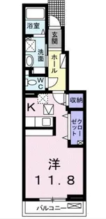 愛知県大府市横根町寺田【アパート】の間取り