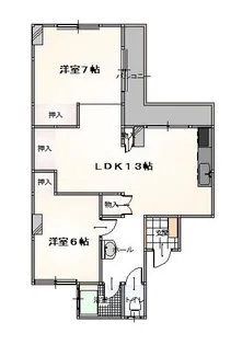 戸田コーポ【2階】の間取り