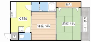 コーポ平方湖岸【2階】の間取り