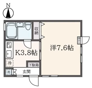 パークサイド米山【1階】の間取り