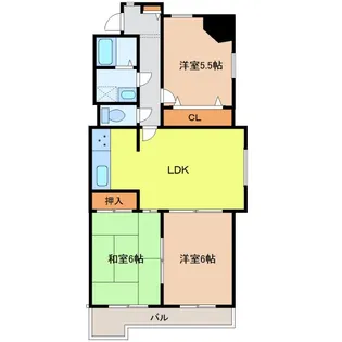 グランドハイリス上社【4階】の間取り