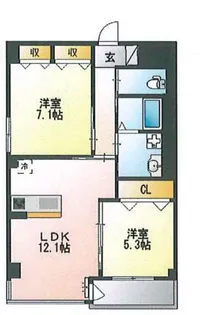 メゾン・クレール【3階】の間取り