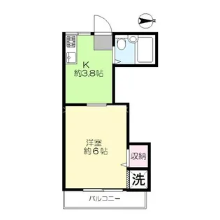 ハイツマリム【1階】の間取り