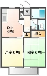 ジュネスかしわばら【2階】の間取り