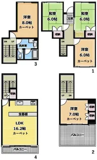篠原台ビューハイツの間取り