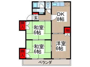エクセレントスズキA【2階】の間取り