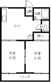 メゾンオレンジB【2階】の間取り