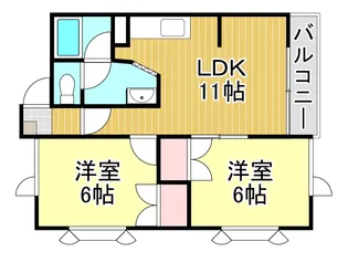 サニーハイツ【1階】の間取り