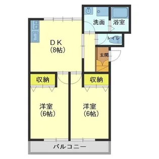 ハイツ グッドウィルA棟【2階】の間取り