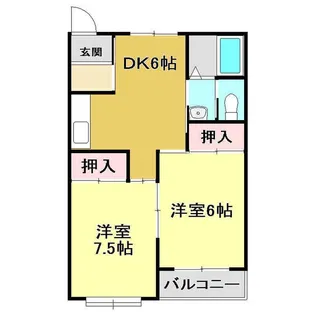 コスモハイツ高須2【3階】の間取り