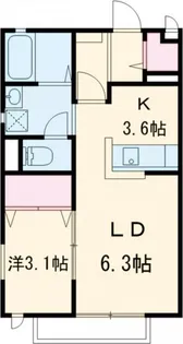 栃木県宇都宮市東峰町【アパート】の間取り