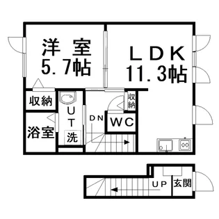 ベルヴィル【2階】の間取り