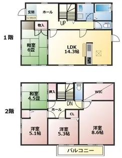 佐賀県小城市三日月町樋口【一戸建】の間取り
