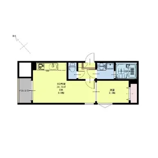 宮城県仙台市若林区中倉3【アパート】の間取り