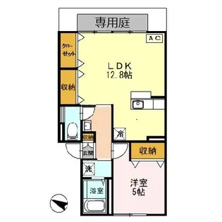 メゾンふじII【1階】の間取り