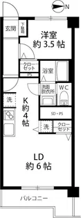 大山ローヤルコーポ【9階】の間取り