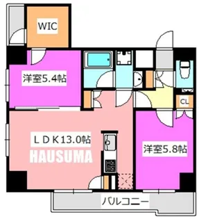 東京都北区東十条4【マンション】の間取り