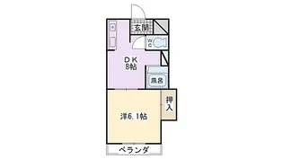 シャトレ新町【4階】の間取り