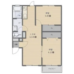 フォレストリーB館【3階】の間取り