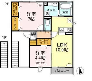 メゾン柊【1階】の間取り