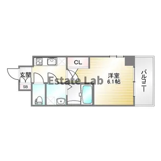 エスリード神戸兵庫駅マリーナスクエア【2階】の間取り