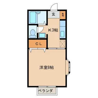 アムールマナベB【1階】の間取り