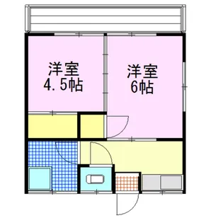 北鎌倉コーポ【2階】の間取り