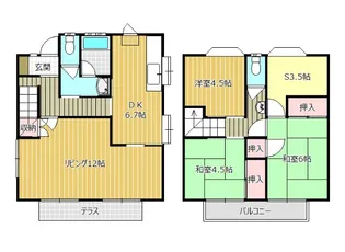 静岡県静岡市葵区千代田5【一戸建】の間取り