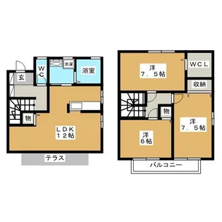 長野県長野市稲田3【一戸建】の間取り