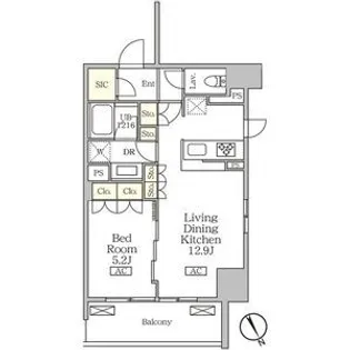 リーフシティ市川 ザ・レジデンス【7階】の間取り