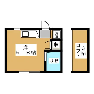 ピュアハウス大学前1番館【1階】の間取り