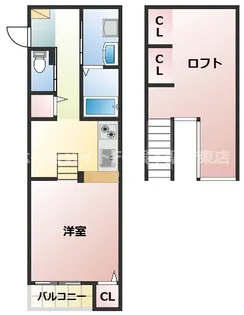 熊本県熊本市東区神園1【アパート】の間取り