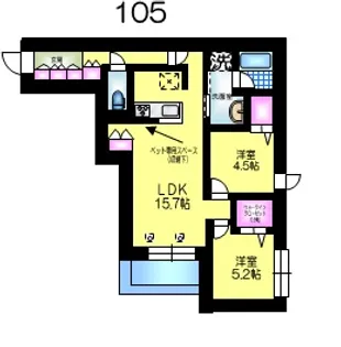 東京都足立区谷在家3【マンション】の間取り