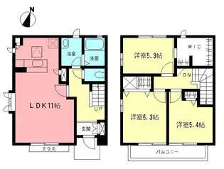 神奈川県横浜市都筑区荏田東1【一戸建】の間取り