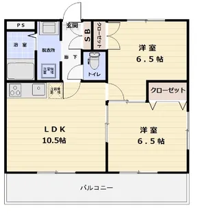 ブルック海神南【4階】の間取り