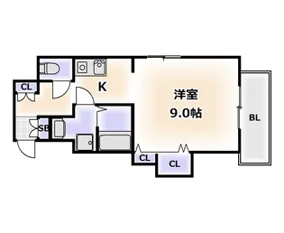 SunSun難波壱番館【7階】の間取り