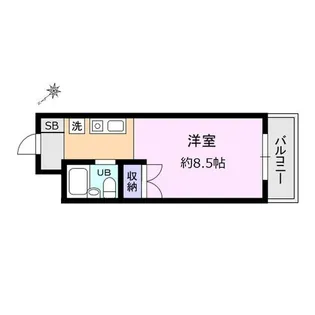 1Rの間取り画像