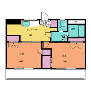 プティシャトレJIS【2階】の間取り