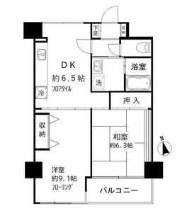グランドパレス大久保【4階】の間取り
