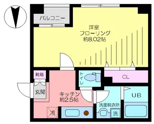 ウェルカーサスカイツリー前【1階】の間取り
