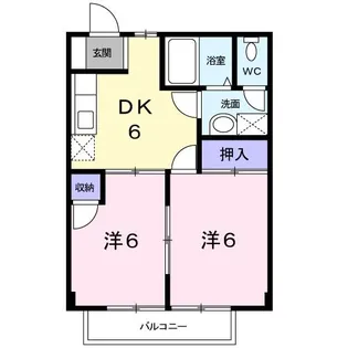 2DKの間取り画像