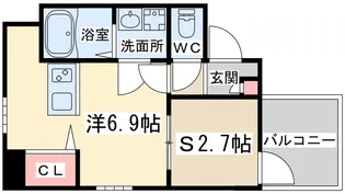 大阪府大阪市北区中津7【マンション】の間取り